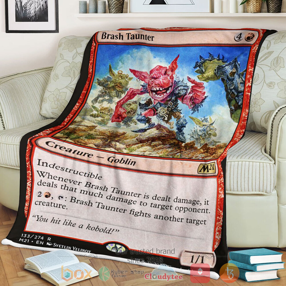 Game Mtg Brash Taunter Fleece Blanket Game Mtg Brash Taunter Fleece Blanket