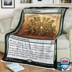 Game Mtg Doubling Season Fleece Blanket