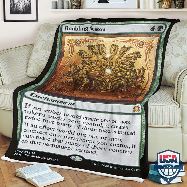 Game Mtg Doubling Season Fleece Blanket Game Mtg Doubling Season Fleece Blanket