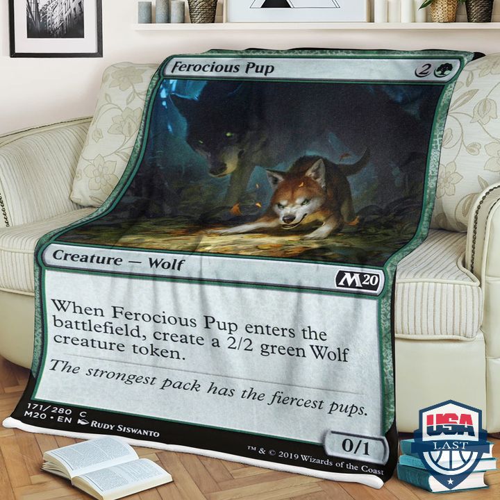 Game Mtg Ferocious Pup Fleece Blanket Game Mtg Ferocious Pup Fleece Blanket