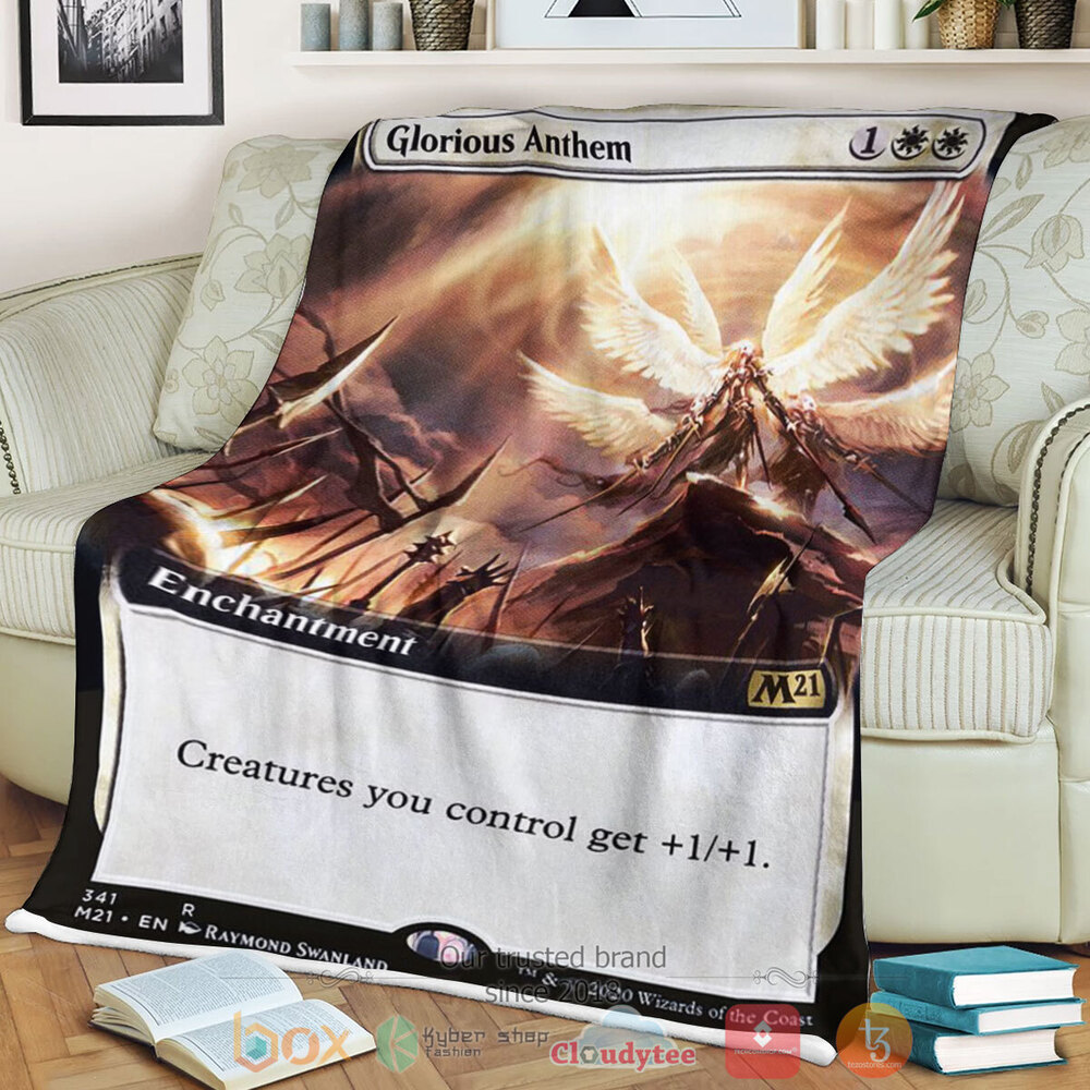 Game Mtg Glorious Anthem Fleece Blanket Game Mtg Glorious Anthem Fleece Blanket