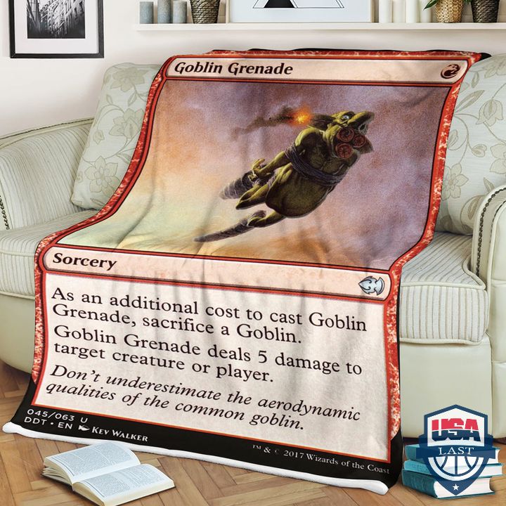 Game Mtg Goblin Grenade Fleece Blanket Game Mtg Goblin Grenade Fleece Blanket