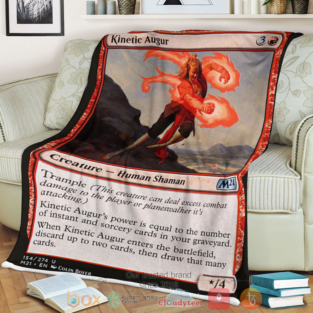 Game Mtg Kinetic Augur Fleece Blanket Game Mtg Kinetic Augur Fleece Blanket