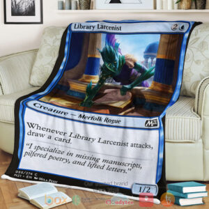 Game Mtg Library Larcenist Fleece Blanket