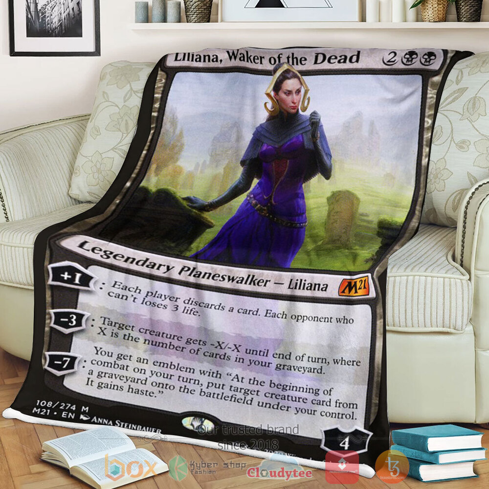 Game Mtg Liliana Waker Of The Dead Fleece Blanket Game Mtg Liliana Waker Of The Dead Fleece Blanket