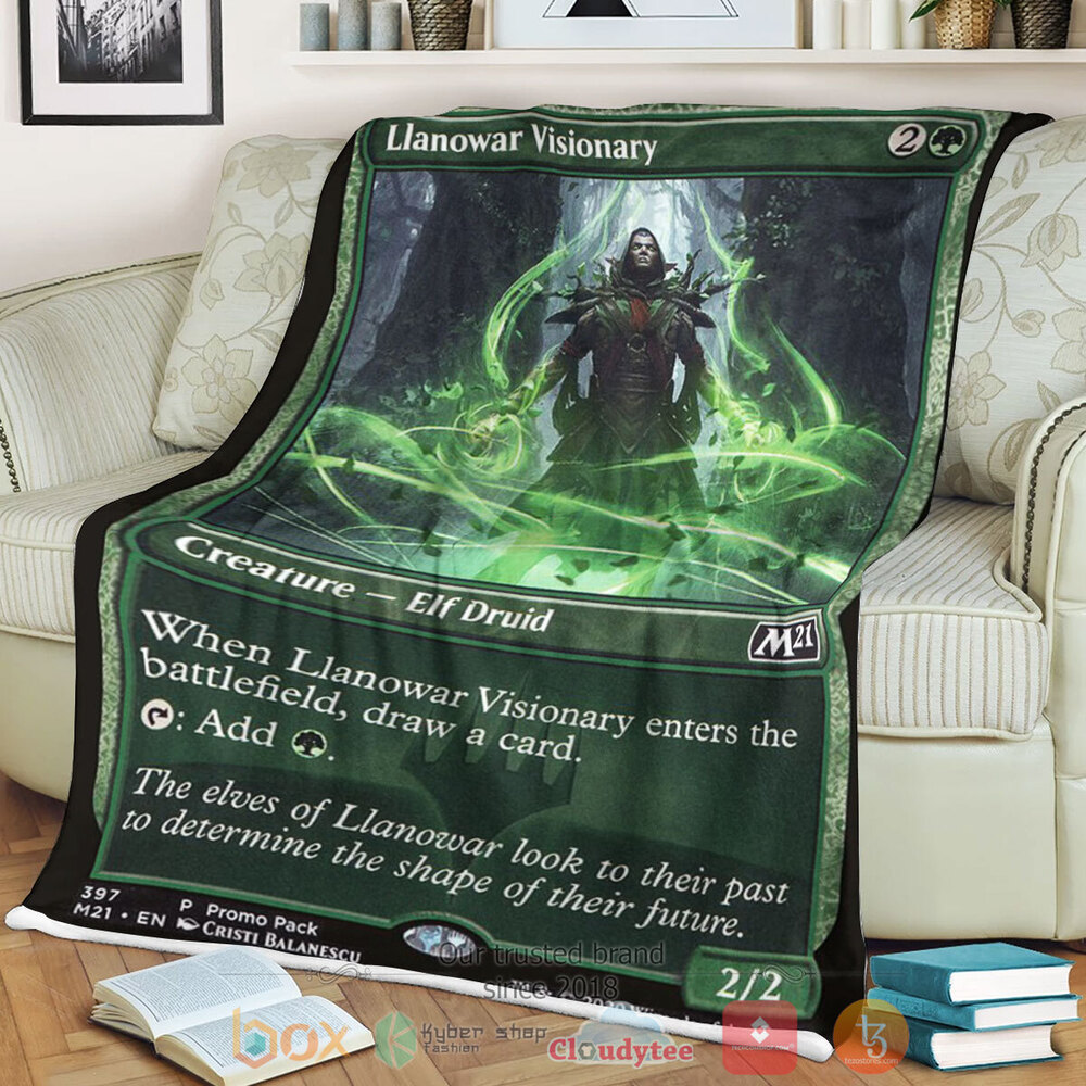 Game Mtg Llanowar Visionary Fleece Blanket Game Mtg Llanowar Visionary Fleece Blanket