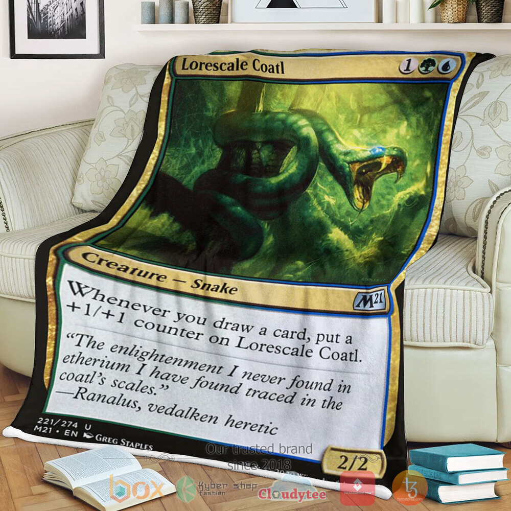 Game Mtg Lorescale Coatl Fleece Blanket Game Mtg Lorescale Coatl Fleece Blanket