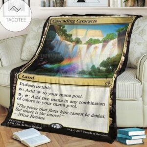Game Mtg Magic The Gathering Cascading Cataracts Custom Soft Blanket