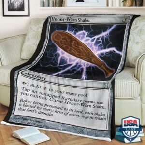 Game Mtg Magic The Gathering Honor Worn Shaku Sherpa Blanket