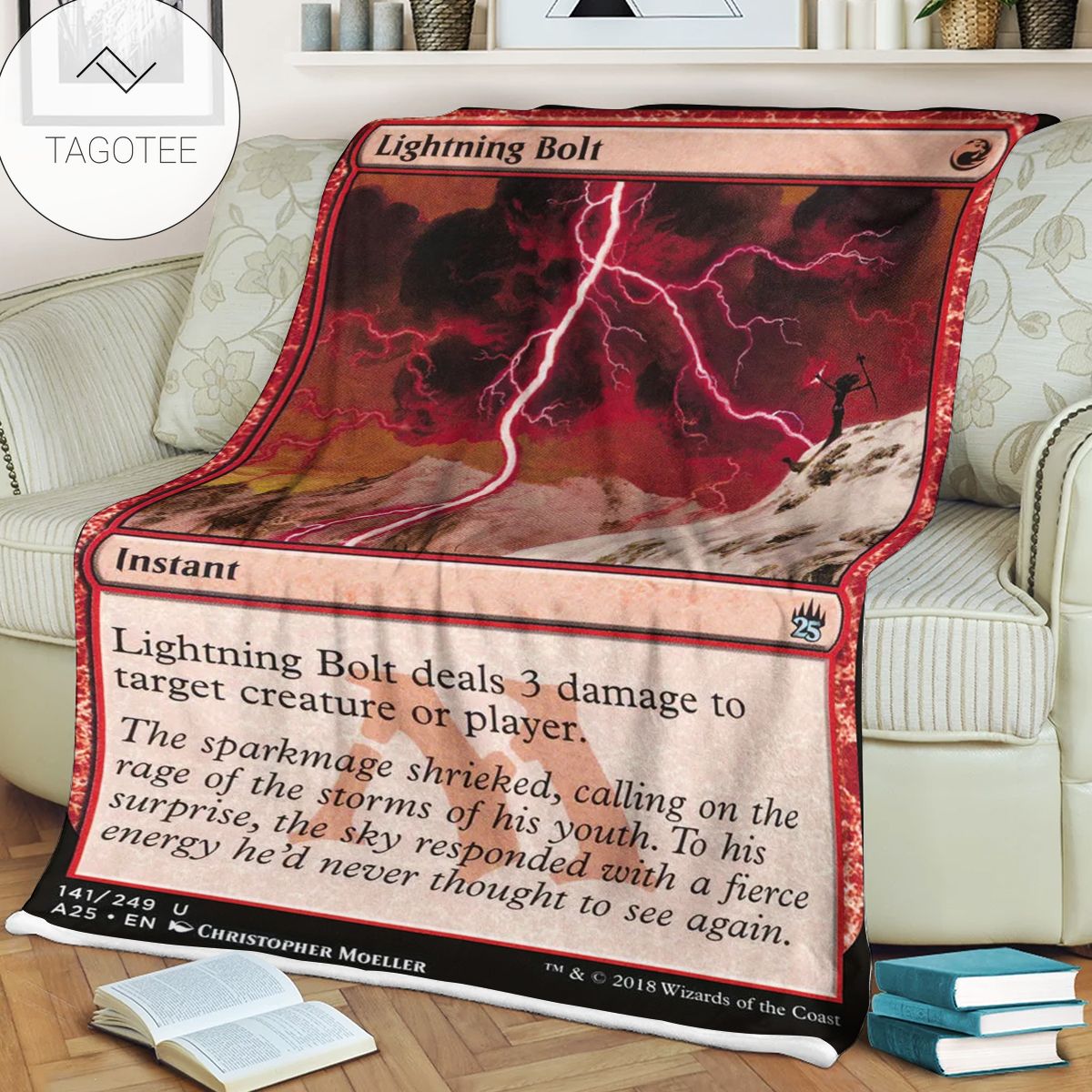 Game Mtg Magic The Gathering Lightning Bolt Blanket Game Mtg Magic The Gathering Lightning Bolt Blanket