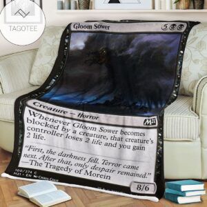 Game Mtg Magic The Gathering M21 100 Gloom Sower Fleece Blanket