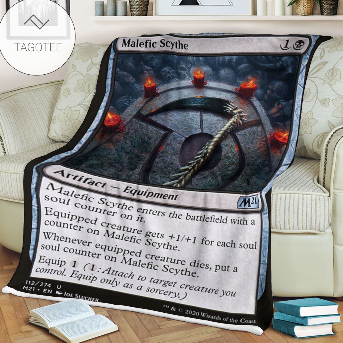Game Mtg Magic The Gathering M21 112 Malefic Scythe Fleece Blanket Tagotee Game Mtg Magic The Gathering M21 112 Malefic Scythe Fleece Blanket Tagotee
