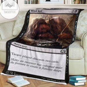 Game Mtg Magic The Gathering M21 115 Mind Rot Fleece Blanket