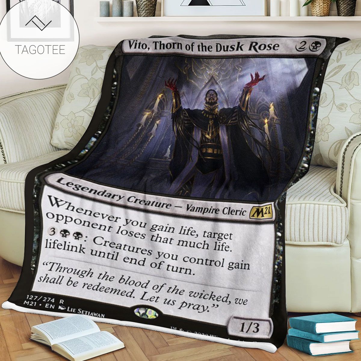 Game Mtg Magic The Gathering M21 127 Vito Thorn Of The Dusk Rose Fleece Blanket Tagotee Game Mtg Magic The Gathering M21 127 Vito Thorn Of The Dusk Rose Fleece Blanket Tagotee