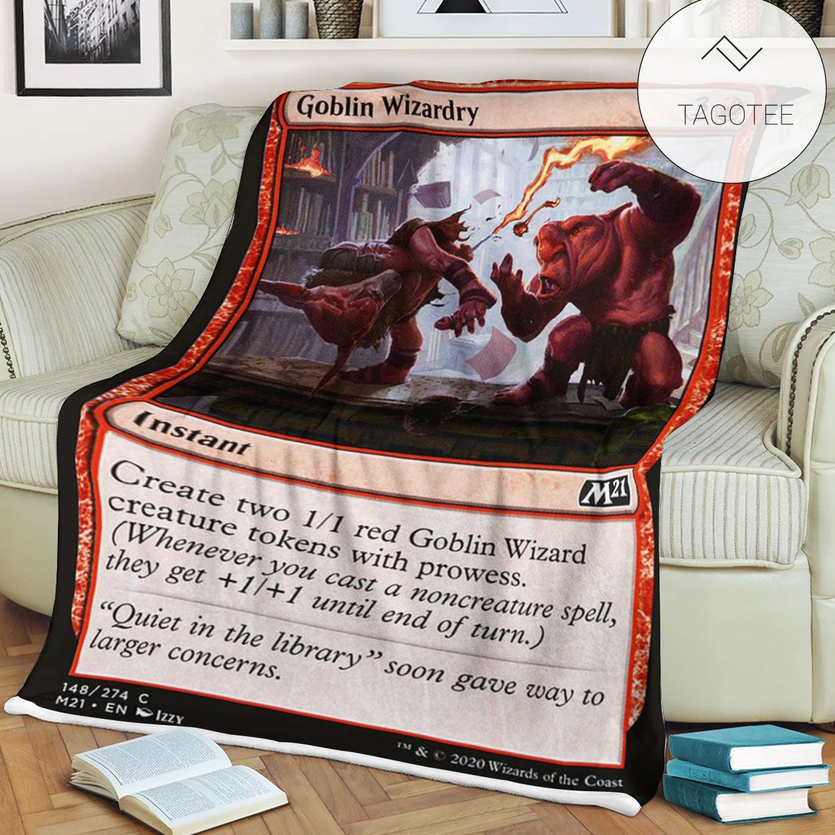 Game Mtg Magic The Gathering M21 148 Goblin Wizardry Fleece Blanket Game Mtg Magic The Gathering M21 148 Goblin Wizardry Fleece Blanket