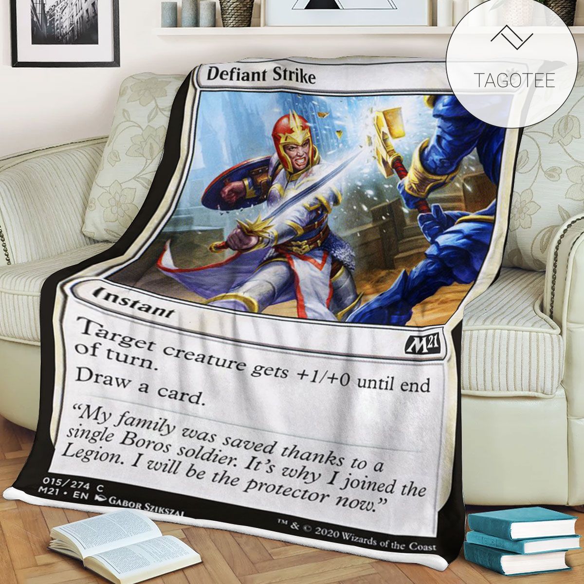 Game Mtg Magic The Gathering M21 15 Defiant Strike Fleece Blanket Game Mtg Magic The Gathering M21 15 Defiant Strike Fleece Blanket