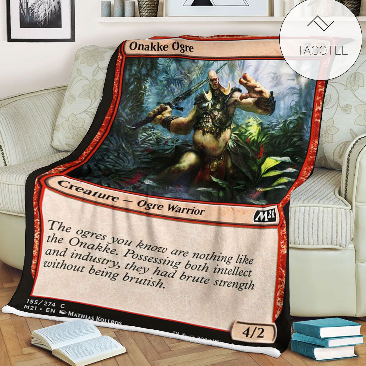 Game Mtg Magic The Gathering M21 155 Onakke Ogre Fleece Blanket Tagotee Game Mtg Magic The Gathering M21 155 Onakke Ogre Fleece Blanket Tagotee