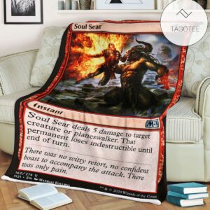 Game Mtg Magic The Gathering M21 160 Soul Sear Fleece Blanket