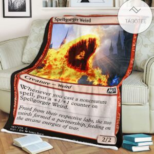 Game Mtg Magic The Gathering M21 161 Spellgorger Weird Fleece Blanket