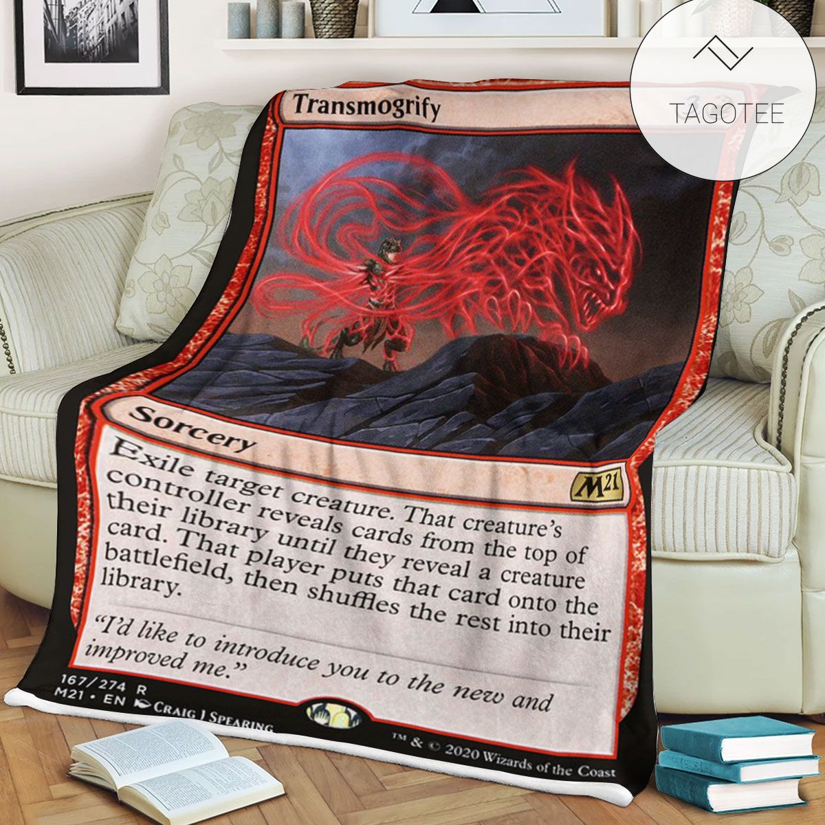 Game Mtg Magic The Gathering M21 167 Transmogrify Fleece Blanket Tagotee Game Mtg Magic The Gathering M21 167 Transmogrify Fleece Blanket Tagotee