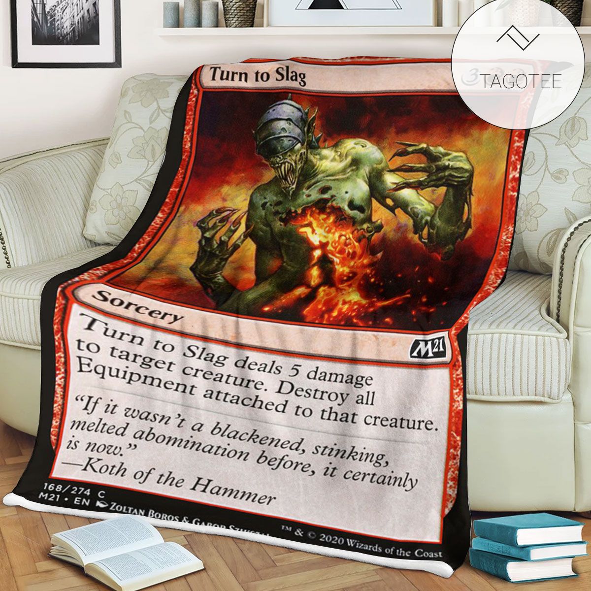 Game Mtg Magic The Gathering M21 168 Turn To Slag Fleece Blanket Tagotee Game Mtg Magic The Gathering M21 168 Turn To Slag Fleece Blanket Tagotee