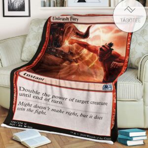 Game Mtg Magic The Gathering M21 170 Unleash Fury Fleece Blanket