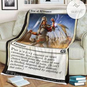 Game Mtg Magic The Gathering M21 19 Feat Of Resistance Fleece Blanket