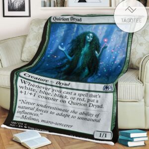 Game Mtg Magic The Gathering M21 198 Quirion Dryad Fleece Blanket
