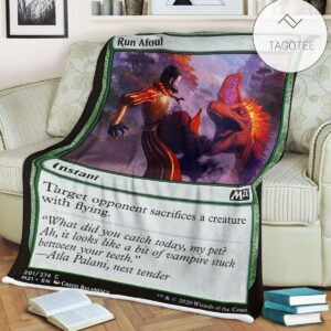 Game Mtg Magic The Gathering M21 201 Run Afoul Fleece Blanket