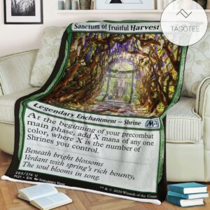 Game Mtg Magic The Gathering M21 203 Sanctum Of Fruitful Harvest Fleece Blanket