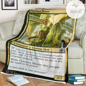 Game Mtg Magic The Gathering M21 216 Conclave Mentor Fleece Blanket Tagotee