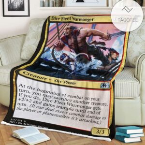 Game Mtg Magic The Gathering M21 217 Dire Fleet Warmonger Fleece Blanket