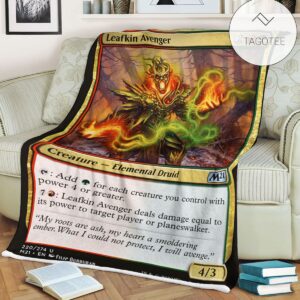 Game Mtg Magic The Gathering M21 220 Leafkin Avenger Fleece Blanket