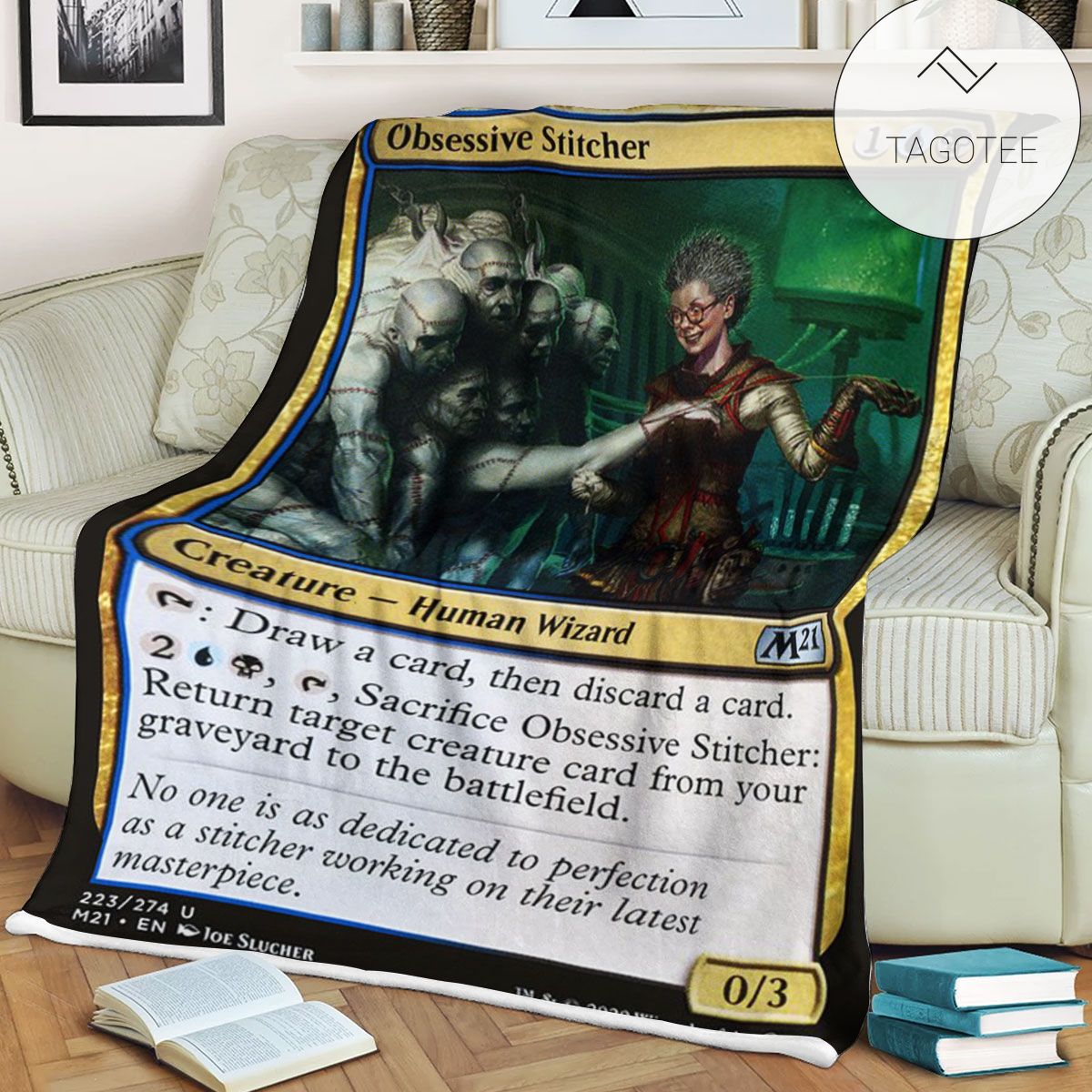 Game Mtg Magic The Gathering M21 223 Obsessive Stitcher Fleece Blanket Game Mtg Magic The Gathering M21 223 Obsessive Stitcher Fleece Blanket