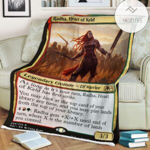 Game Mtg Magic The Gathering M21 224 Radha Heart Of Keld Fleece Blanket