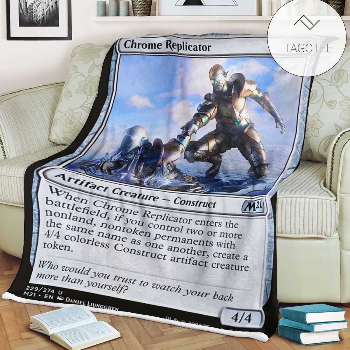 Game Mtg Magic The Gathering M21 229 Chrome Replicator Fleece Blanket Game Mtg Magic The Gathering M21 229 Chrome Replicator Fleece Blanket