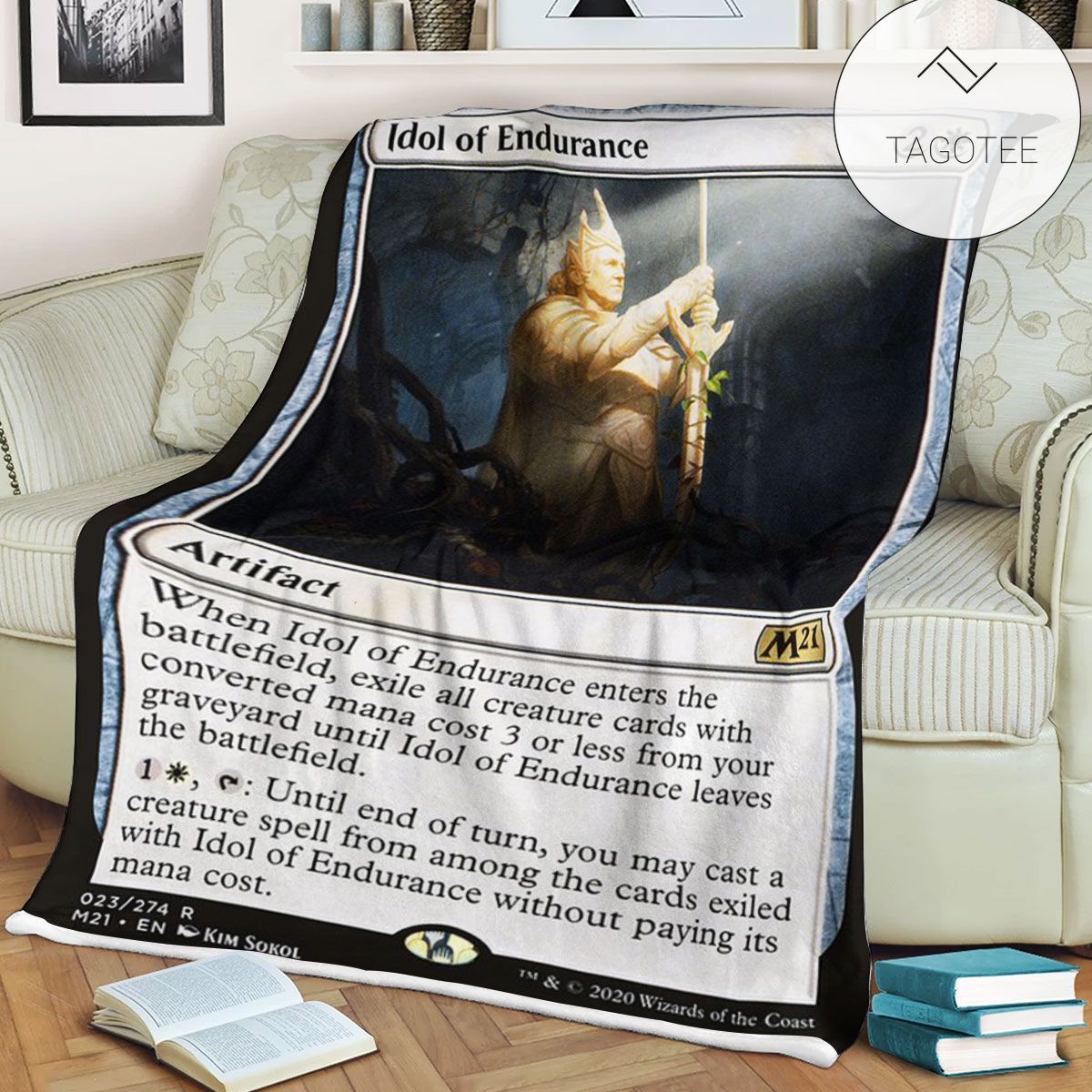 Game Mtg Magic The Gathering M21 23 Idol Of Endurance Fleece Blanket Game Mtg Magic The Gathering M21 23 Idol Of Endurance Fleece Blanket
