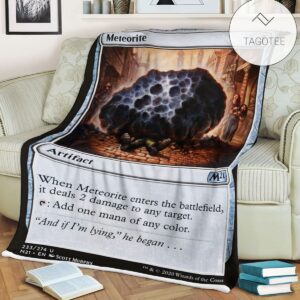 Game Mtg Magic The Gathering M21 233 Meteorite Fleece Blanket Tagotee