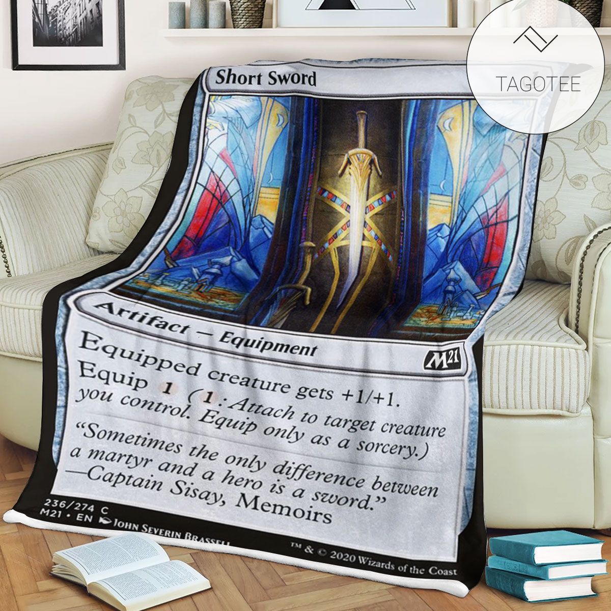 Game Mtg Magic The Gathering M21 236 Short Sword Fleece Blanket Game Mtg Magic The Gathering M21 236 Short Sword Fleece Blanket
