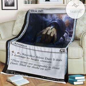 Game Mtg Magic The Gathering M21 237 Silent Dart Fleece Blanket