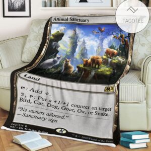 Game Mtg Magic The Gathering M21 242 Animal Sanctuary Fleece Blanket Tagotee