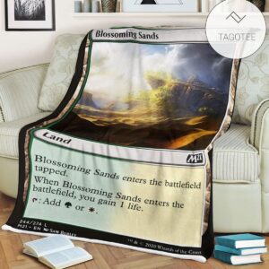 Game Mtg Magic The Gathering M21 244 Blossoming Sands Fleece Blanket