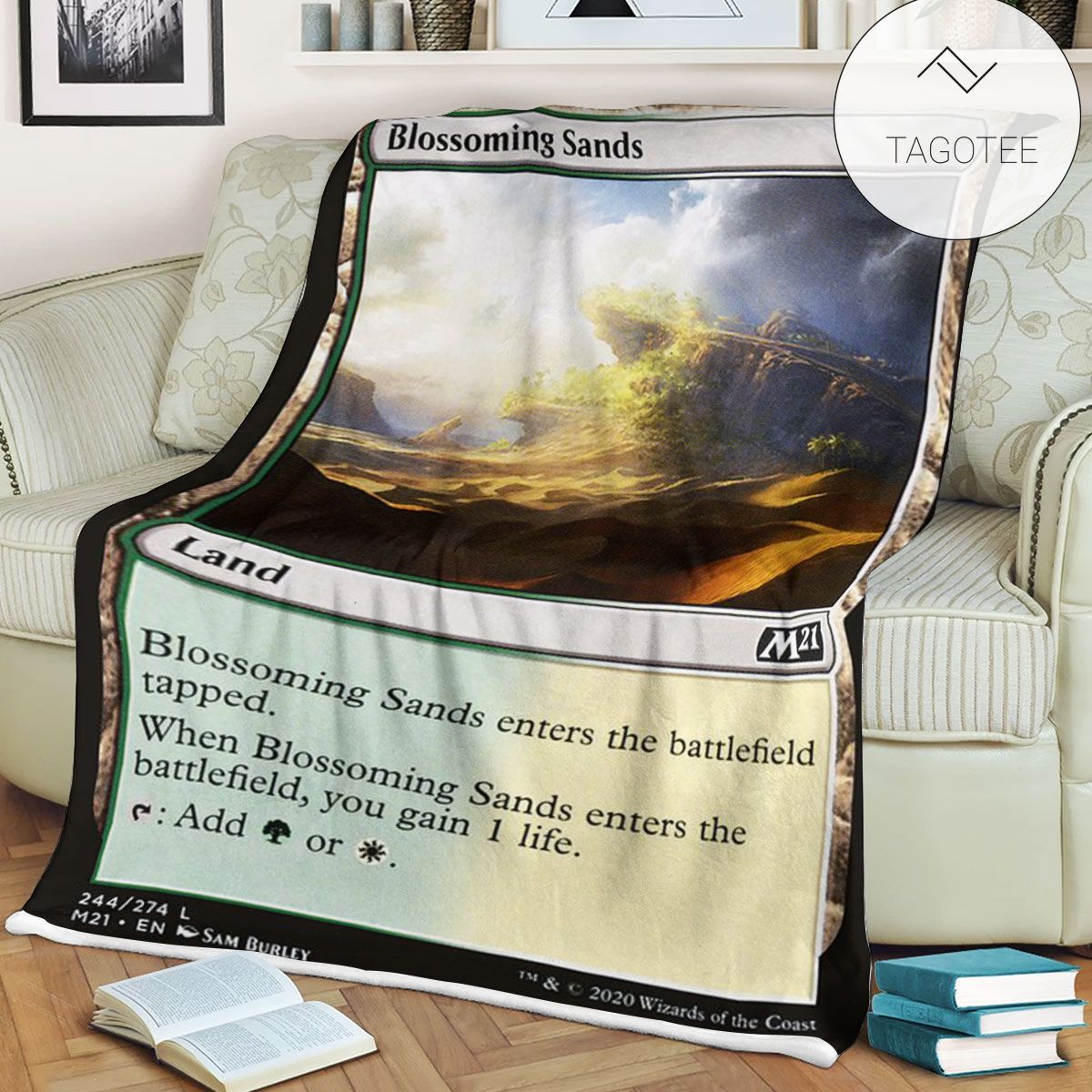 Game Mtg Magic The Gathering M21 244 Blossoming Sands Fleece Blanket Game Mtg Magic The Gathering M21 244 Blossoming Sands Fleece Blanket