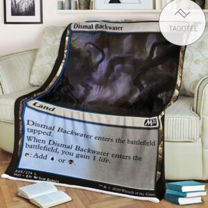 Game Mtg Magic The Gathering M21 245 Dismal Backwater Fleece Blanket