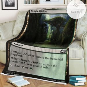 Game Mtg Magic The Gathering M21 247 Jungle Hollow Fleece Blanket