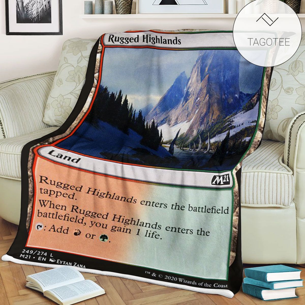 Game Mtg Magic The Gathering M21 249 Rugged Highlands Fleece Blanket Game Mtg Magic The Gathering M21 249 Rugged Highlands Fleece Blanket