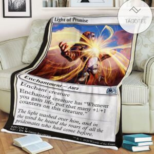 Game Mtg Magic The Gathering M21 25 Light Of Promise Fleece Blanket