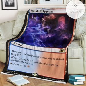 Game Mtg Magic The Gathering M21 252 Temple Of Epiphany Fleece Blanket