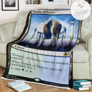 Game Mtg Magic The Gathering M21 254 Temple Of Mystery Fleece Blanket