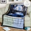 Game Mtg Magic The Gathering M21 257 Thornwood Falls Fleece Blanket